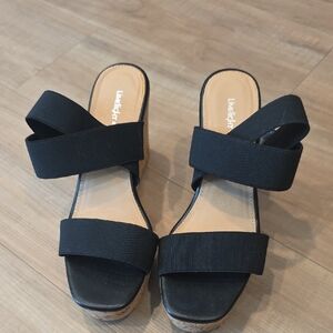 Limelight Black Women's Wedge Sandals